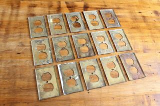 Antique Brass Outlet Covers - Heavy Brass - Antique Wall Plate Covers Receptacle