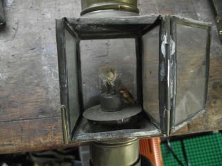 2 x Vintage Brass Boat Ships Paraffin Oil Lamp with Wall Mounts.  SEE THE PICTURES 3