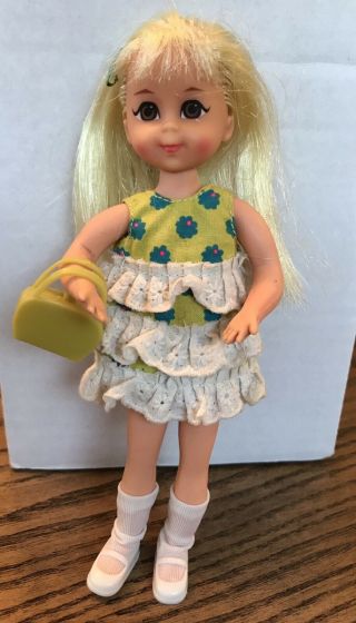Tutti Chris Mattel Doll Blonde Purse Sea Shore Dress Socks Shoes Barrette 1965