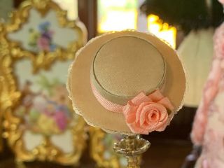 Artisan Miniature Dollhouse Vintage Fancy Victorian Silk Ladies Hat Nancy Mander