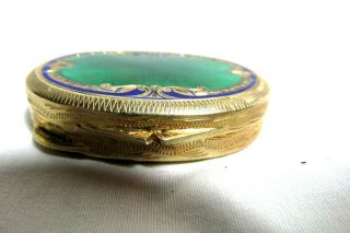 Vintage Enameled on 800 Silver Pill Box 6
