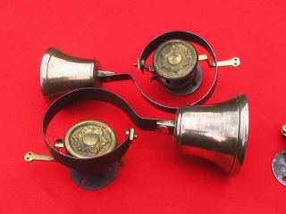 Lovely Matching Victorian Brass & Steel Servants Door Bells