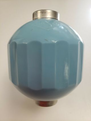 Stunning Antique Blue Milk Glass S Co Lightning Rod Ball With Caps