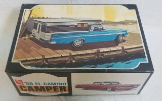 Vintage Amt 1959 El Camino Camper 1/25 Scale Complete Partially Built