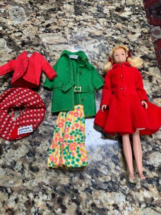 Vintage Skipper Doll 1963 With Outfits