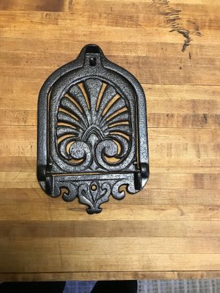 Antique Cast Iron Hand Door Knocker - Architectural Salvaged - Ornate Cast Iron