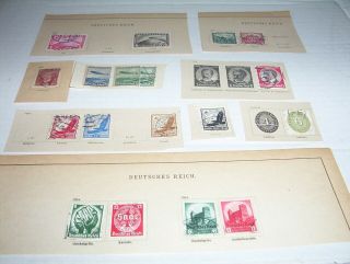 18 Antique Germany Stamps 1928 - 1934 Zeppelins,  Nazi Air Mail,  Saar,  Overprints