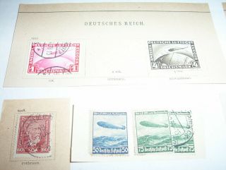 18 Antique Germany Stamps 1928 - 1934 ZEPPELINS,  NAZI AIR MAIL,  SAAR,  Overprints 3