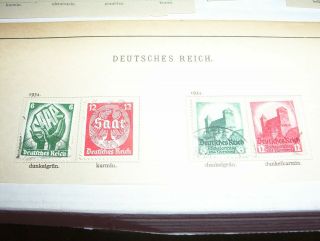 18 Antique Germany Stamps 1928 - 1934 ZEPPELINS,  NAZI AIR MAIL,  SAAR,  Overprints 4