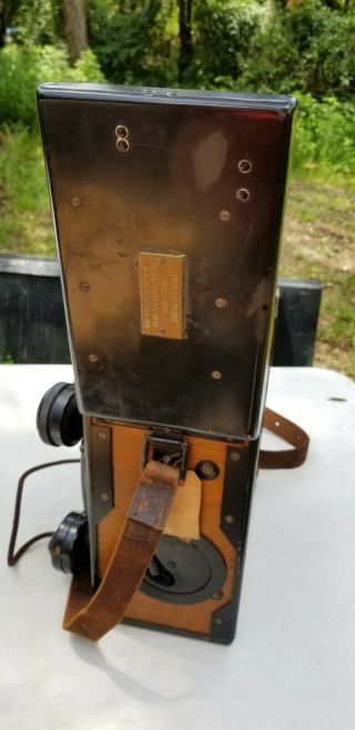 Antique WW1 Field Phone Kellogg Model 1917 Signal Corps US Army Wood Case Rare 7