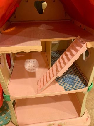 Vintage Strawberry Shortcake Berry Happy Home Doll House Pink Staircase Parts