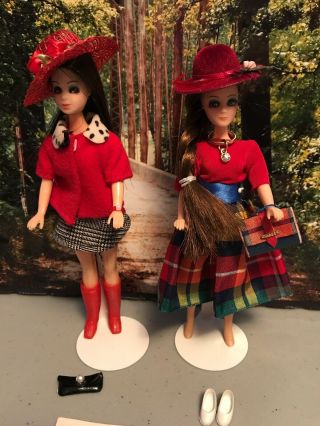 Vintage Topper Dawn Dolls/ With Red Hats