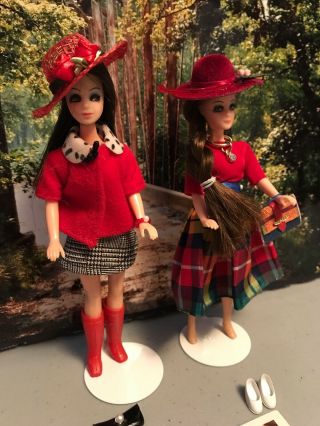 vintage topper dawn dolls/ with Red Hats 2