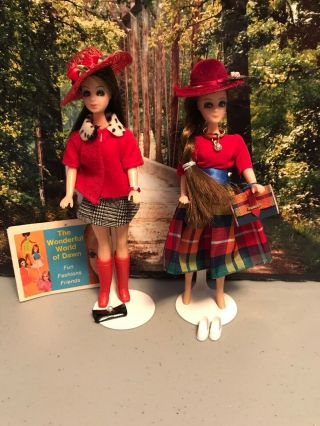 vintage topper dawn dolls/ with Red Hats 5