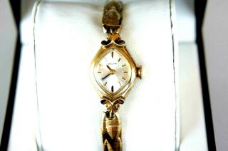 Bulova Vintage Women ' s Gold Tone Self Winding Designer Watch - Rare 2