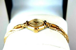 Bulova Vintage Women ' s Gold Tone Self Winding Designer Watch - Rare 4