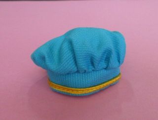 Vintage BARBIE - SEE WORTHY 1872 Turquoise Hat with Gold Pom 3