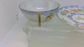Rare Antique Butterfly tea cups Porcelain Set of 4 6