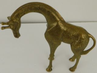 Antique/vintage Brass Giraffe Statue Figurine Leonard Silver Manufacturing 9 1/8