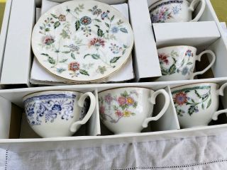 In The Box Set Of 5 Tea Cup & Saucer Made In Japan Bon La Seine