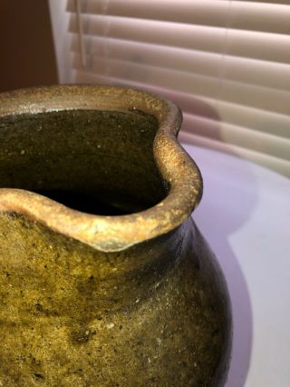 Antique South Carolina Stoneware Pottery Pitcher Union County? 6