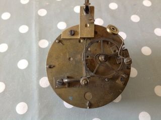 Antique French Barrel Clock Movement Japy Freres 80mm For Spare Parts