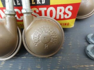 ANTIQUE Vintage Set Of 4 KENRICK SHEPHERD MINI Casters Castors NOS No 46 5