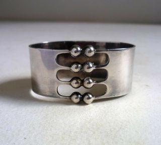 Mema Sweden Modernist Sterling Silver Napkin Ring.  1974 Theresia Hvorslev