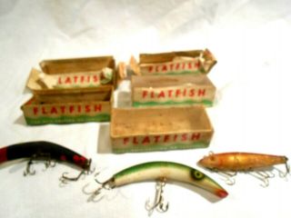 3 - Vintage Lures & 5 - Boxes
