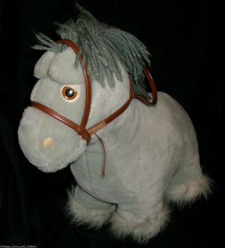 Vintage 1984 Cabbage Patch Kids Gray Horse Pony Farm Cpk Coleco For Doll Grey