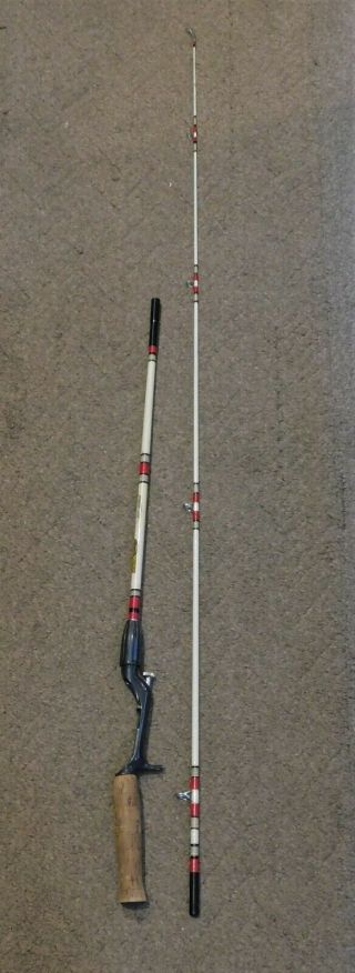 Vtg.  Shakespeare Wonderod No.  B - 214M,  6’6”,  2 Piece Standard Taper Fishing Rod 3