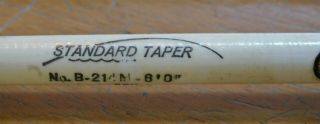 Vtg.  Shakespeare Wonderod No.  B - 214M,  6’6”,  2 Piece Standard Taper Fishing Rod 4