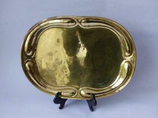 Arts & Crafts In The Art Nouveau Style Brass Salver,  Hand Beaten Salver/tray
