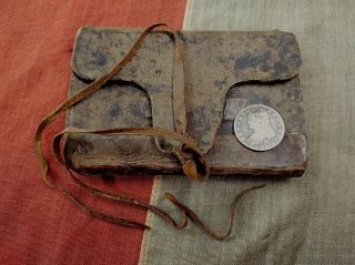 Antique Dated Civil War Wallet 1832 American Silver Half Dollar
