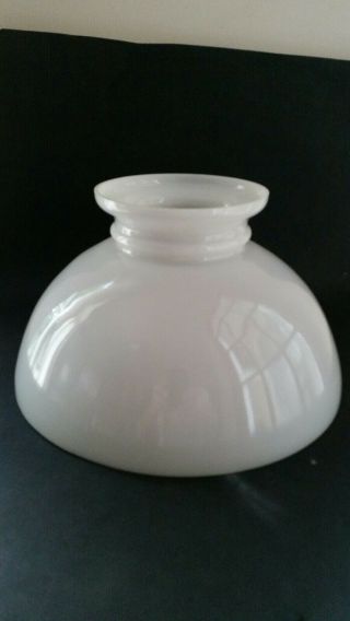Vintage White Glass Oil Lamp Shade 10 Inch Fit
