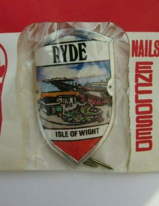 Walking Stick Badge / Mount / Stocknagel Sampsons Ryde Isle Of Wight