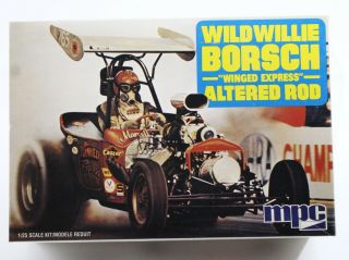 Wild Willie Borsch Winged Express Altered Rod Mpc 1:25 Model Kit 6066 Open Box