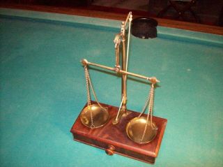 Antique Apothecary Brass Balance Scales " Avery " Circa 1880