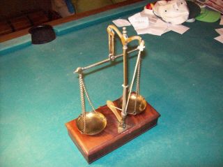 Antique Apothecary Brass Balance Scales 