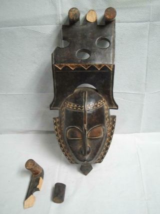 Vintage West African Masks Home Decor Tribal Ivory Coast Wooden Masks 6