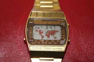 Rare Seiko Lc Digital A239 5009 Model World Timer Lcd From The 70 
