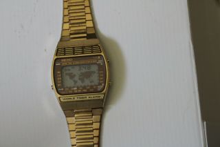Rare SEIKO LC Digital A239 5009 model WORLD TIMER LCD from the 70 ' s 6