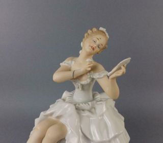 Antique Large Porcelain German Art Deco Figurine of Ballerina by Wallendorf 3