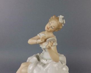 Antique Large Porcelain German Art Deco Figurine of Ballerina by Wallendorf 5