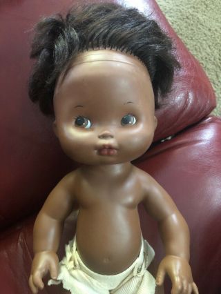 Vintage Mattel 1975 Happy Birthday Tender Love African American Black Baby Doll