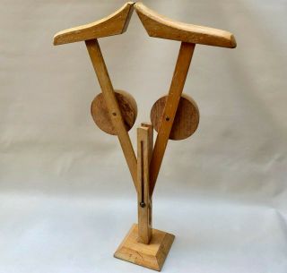 VINTAGE FRENCH WOODEN SHOP DISPLAY STAND,  ADJUSTABLE HEIGHT FOR CLOTHES/JEWELLERY 4