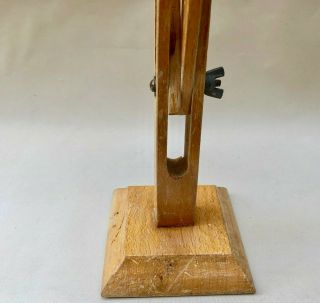 VINTAGE FRENCH WOODEN SHOP DISPLAY STAND,  ADJUSTABLE HEIGHT FOR CLOTHES/JEWELLERY 8