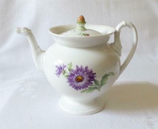 Antique 19th Century German Meissen Porcelain Coffee Pot Mythical Creature Spout