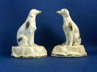 Antique 19thc Samuel Alcock Persian Greyhounds Or Saluki Dogs C1845