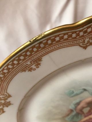 Imperial Russian Porcelain Alexander III Plate,  8 7/8” 6